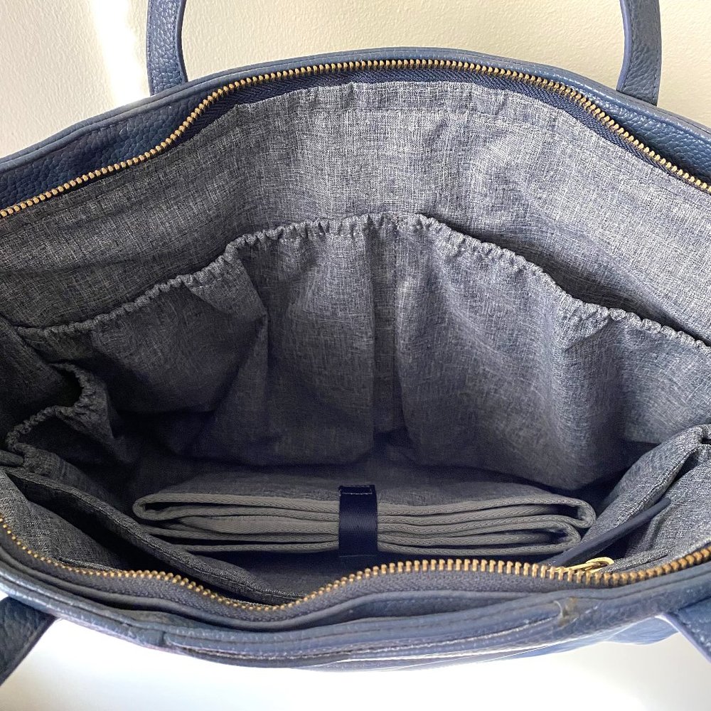 Freshly Picked Navy Blue Tote Diaper Bag - Picture 9 of 10